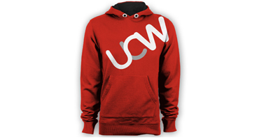 Weston College UCW Adult Hoodie Sunset Red